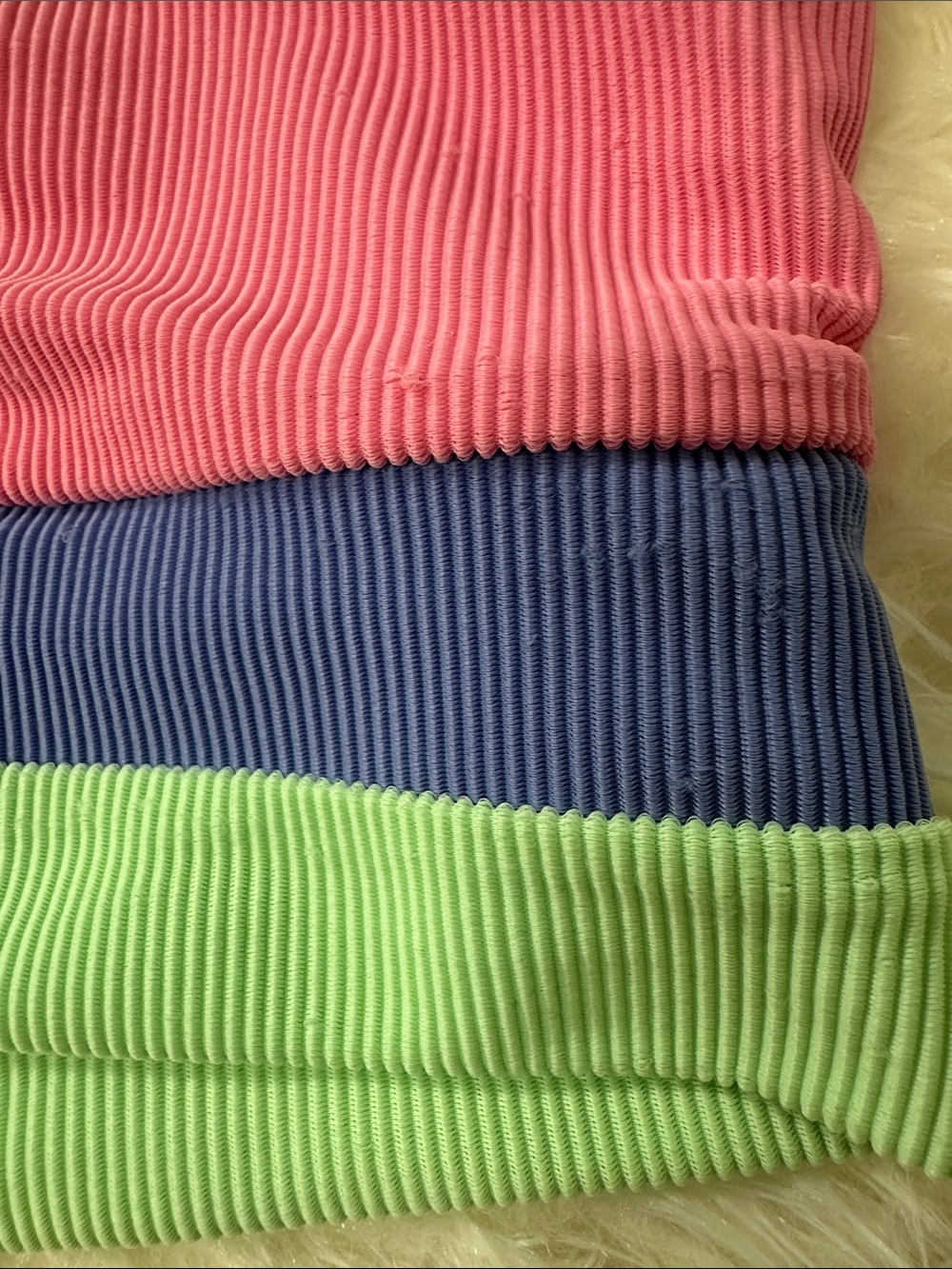 Beach Riot Pink, Lime & Blue Ribbed High-Waist Bikini - Picture 4 of 5